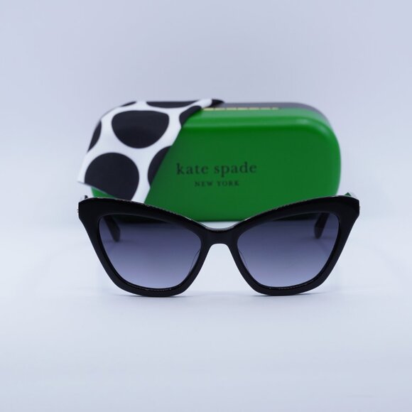Kate Spade AMELIE/G/S 0807 9O Cat Eye Sunglasses - Black/Dark Grey Gradient main image 9